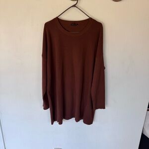 Eileen Fisher Brown Crew Neck Sweater size 2X